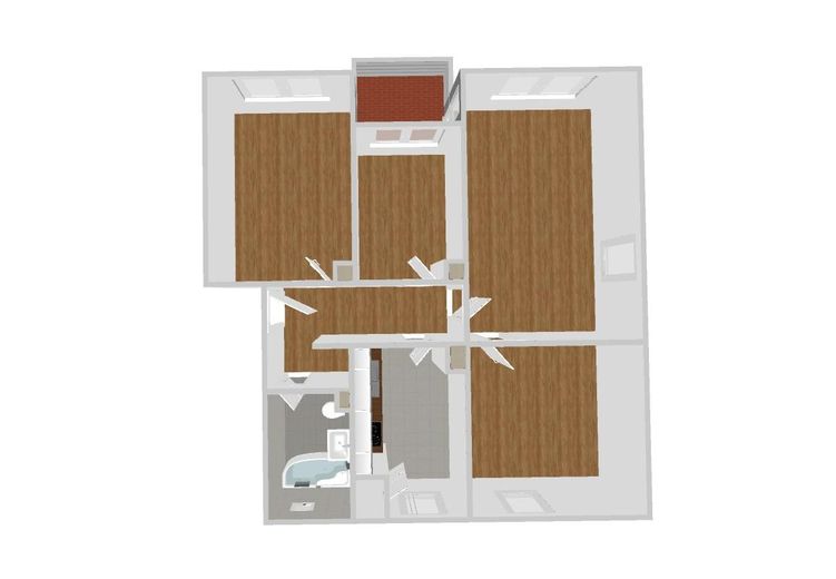 Freundliche sanierte 4-Zimmer-Wohnung zur Miete in Selb ab September – 3D Grundriss