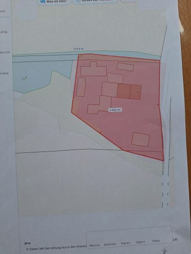 Flurkarte Hoffläche,c 4600 m²