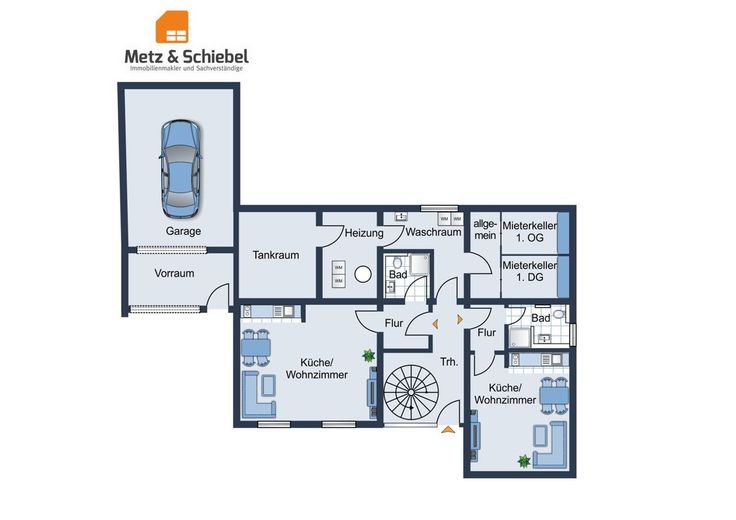 Renditestarke Kapitalanlage! MFH (4 Parteien) in Top-Zustand in Waldrandlage von Wiesbaden Naurod! – Grundriss EG
