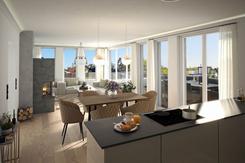 Ostseebad Sellin   Leben im Penthouse – Wohnzimmer