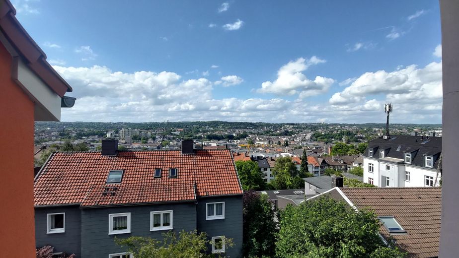 Talblick Treppenhausfenster