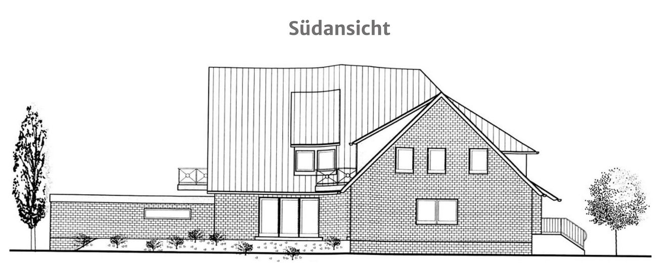Rendite- und Entwicklungsobjekt – Süd-Ansicht