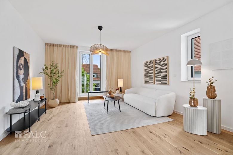 SAARN: Wohnen mit Freiraum - sanierte 3-Zimmer-Wohnung und großzügige Dachterrasse – Wohnzimmer