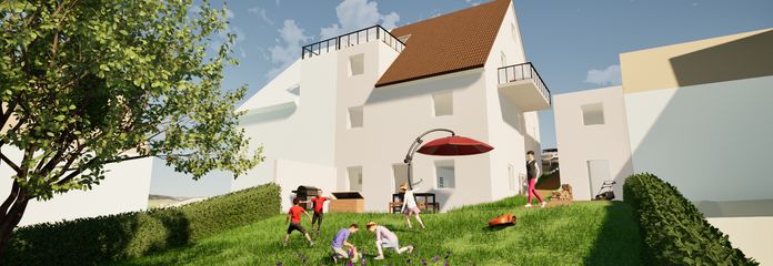 von Privat: Grundstück im Dorfkern Eisenhofen für DHH - zweite Wohneinheit im DG möglich – Südgarten