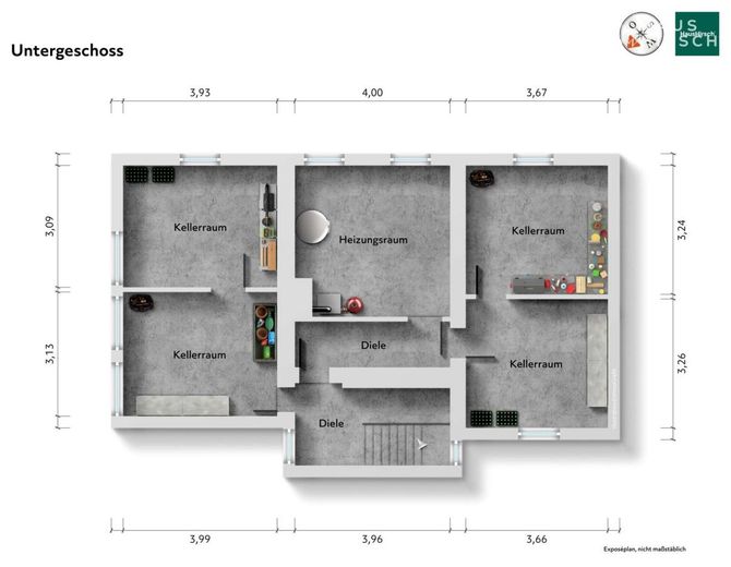 Kapitalanlage mit Potenzial: Wohn- und Geschäftshaus in Geislingen a.d. Steige – Grundriss UG