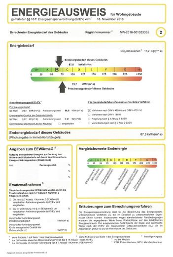 Watching ships count. All day long! – Auszug des Energieausweises