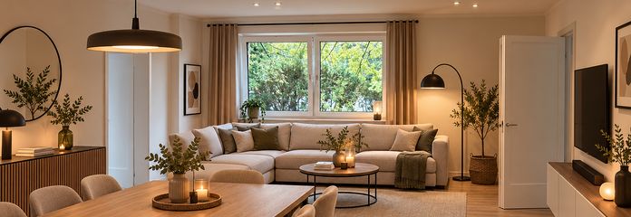 Renovierte und attraktive 4-Zimmerwohnung in top Lage! U.S. Army personnel are welcome! – Wohn-/Esszimmer KI-generiert