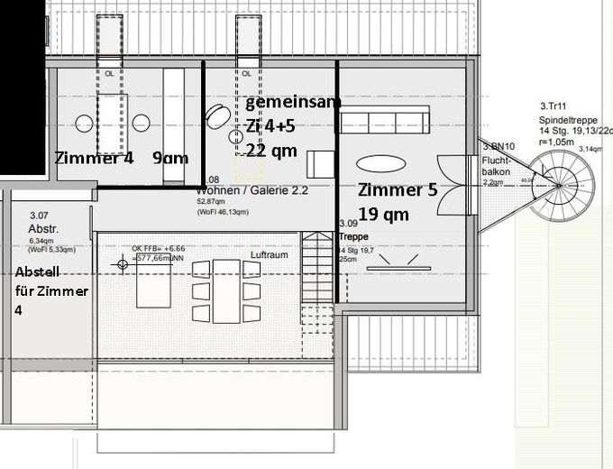 1 WG Zimmer all inkl. in Luxus-WG – Grundriss Zimmer 5