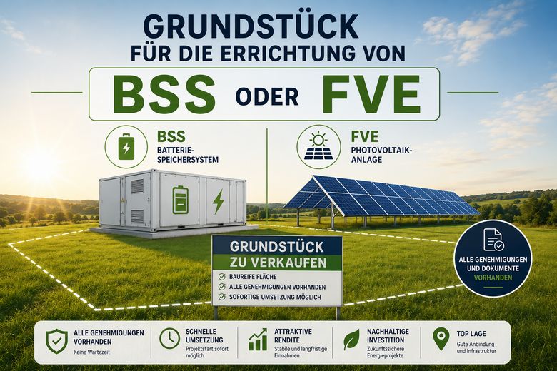 grundstücks für Photovoltaikanlage (PV) und eines Batteriespeichers (BESS) – Foto 1