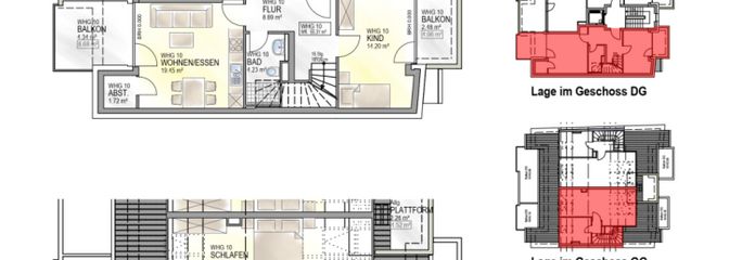 Aantrekkelijk maisonette-appartement in het KFW 40-energiebesparende huis in het stadscentrum - hoge belastingvoordelen veiligstellen !