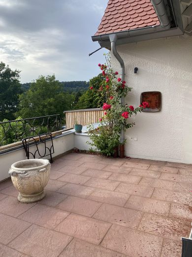 Erstbezug nach hochwertiger Sanierung – schönes Mittelhaus mit Terrasse & Talblick & Carport – Terrasse