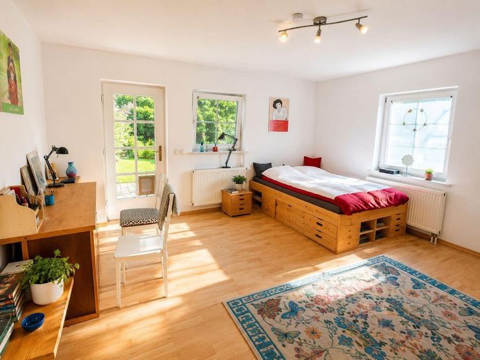 Seegut Blaue Blume – Herrenhaus, Wohnhaus & See in der Uckermark – Wohnhaus Zimmer