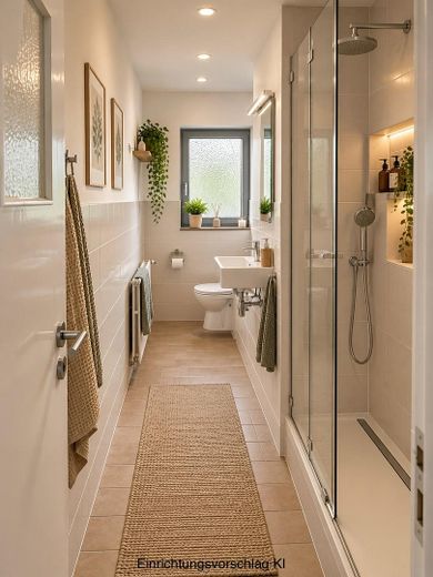 3 Zimmer Whg mit Balkon + Garage in St. Magnus 165.000€ !!Provisionsfrei!! – KI: Badezimmer Vorschlag