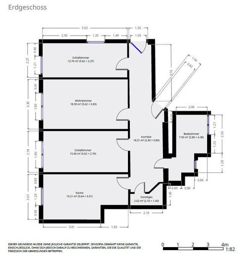 Grundriss nicht richtig bemaßt