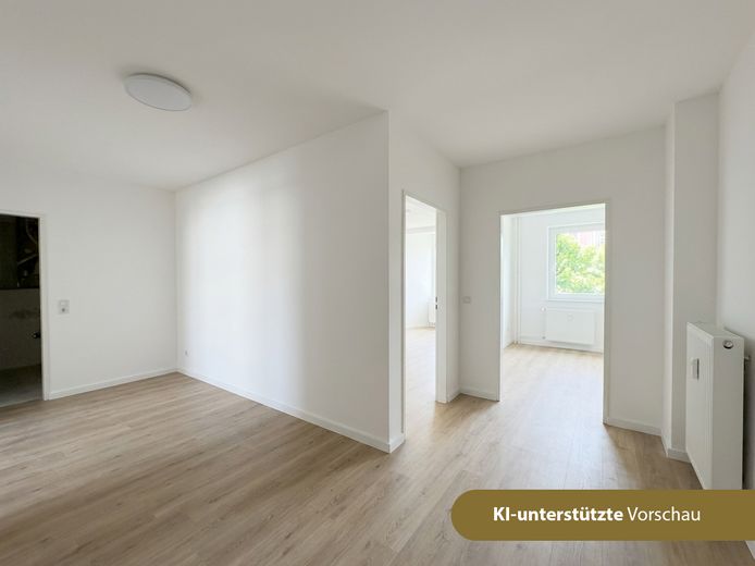 Proje son aşamada: Tadilat sonrası ilk kullanım – Hildesheim’ın kalbinde 3 oda! – Flur, KI-Vorschau