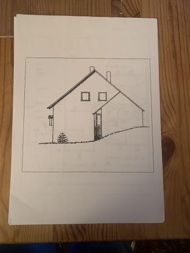 Grundriss Haus Seite / Treppe 