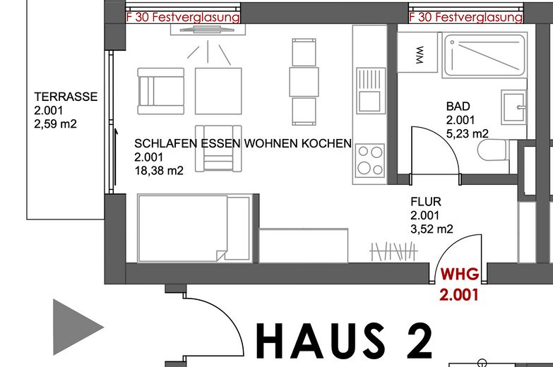 Grundriss der Wohnung