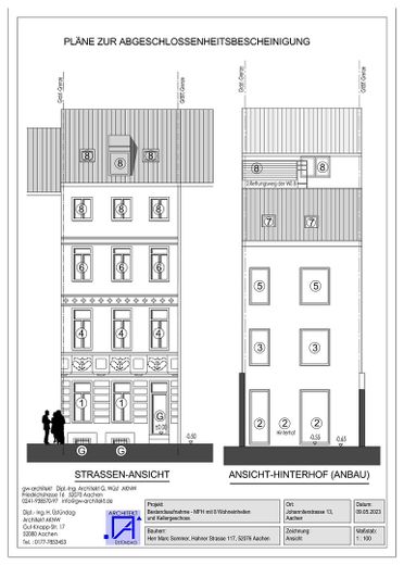 Renovierte 1-Zimmer-Wohnung mit 52 m² Innenhof in RWTH-Nähe – provisionsfrei – Fassade