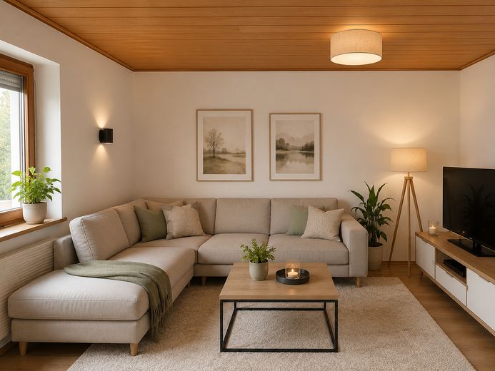Ampia casa nel verde – utilizzo versatile, disponibile a breve | 659.000 € – BEISPIELBILD Wohnzimmer EG