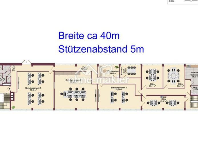 Ruime, lichte kantoorruimte * Commissievrij * Op verzoek 235 m² opslagruimte – Foto 1