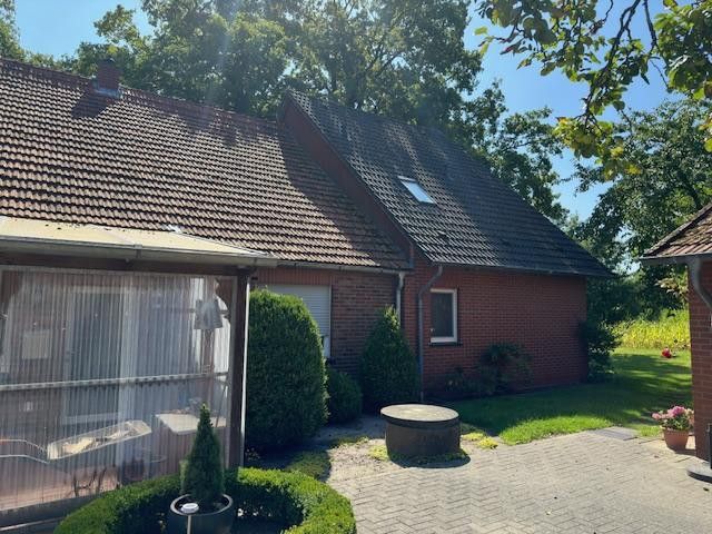 Bauernhaus Hofstelle zwischen Ladbergen und Greven 20 Minuten bis Münster – Ansicht Altbau Richtung Anbau