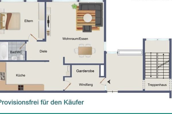 2-ZIMMER-EIGENTUMSWOHNUNG IN GUTER LAGE AM STADTZENTRUM VON RADEVORMWALD, PROVISIONSFREI !