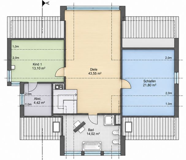 Ampiezza su due livelli – esclusiva maisonette con terrazza sul tetto e vista panoramica – Foto 26