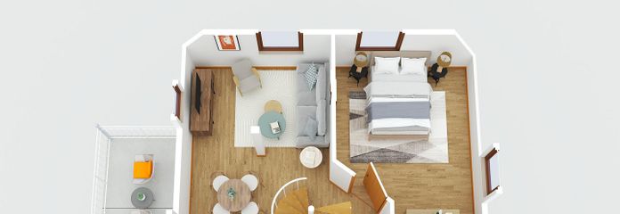 Helle 3-Zi.-Maisonette mit Empore, Balkon & Einbauküche in Schönebürg