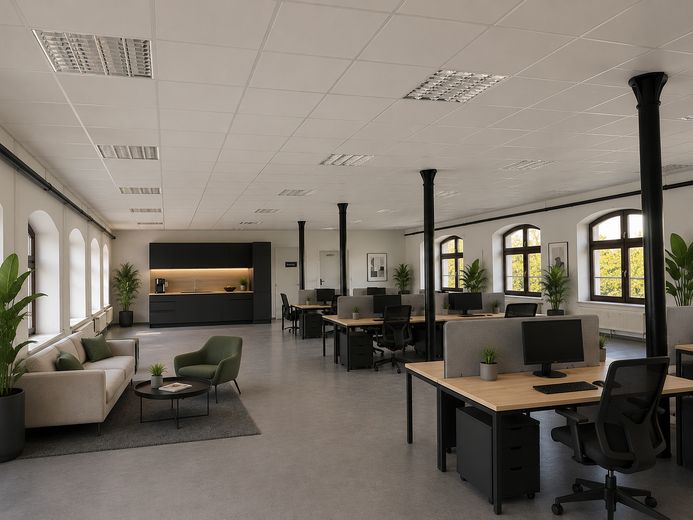 Büro- und Lagerflächen zu vermieten - Lassen Sie uns gemeinsam Ihre Träume verwirklichen – Visualisierung Büro