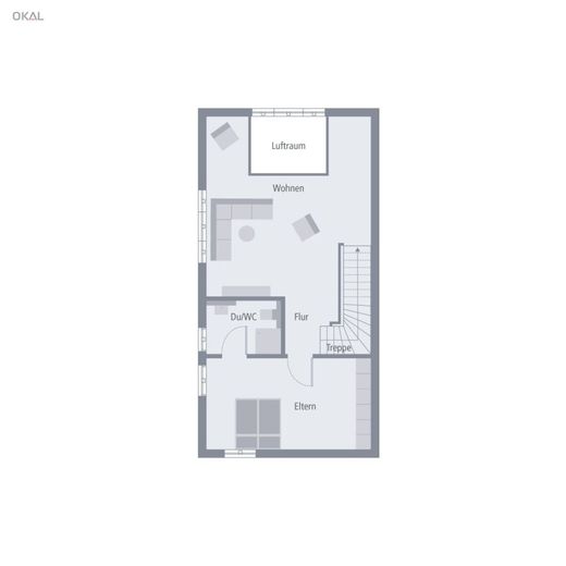 projektierte, moderne Neubau-Doppelhaushälfte in Münchingen (inkl. Grundstück) – Obergeschoß