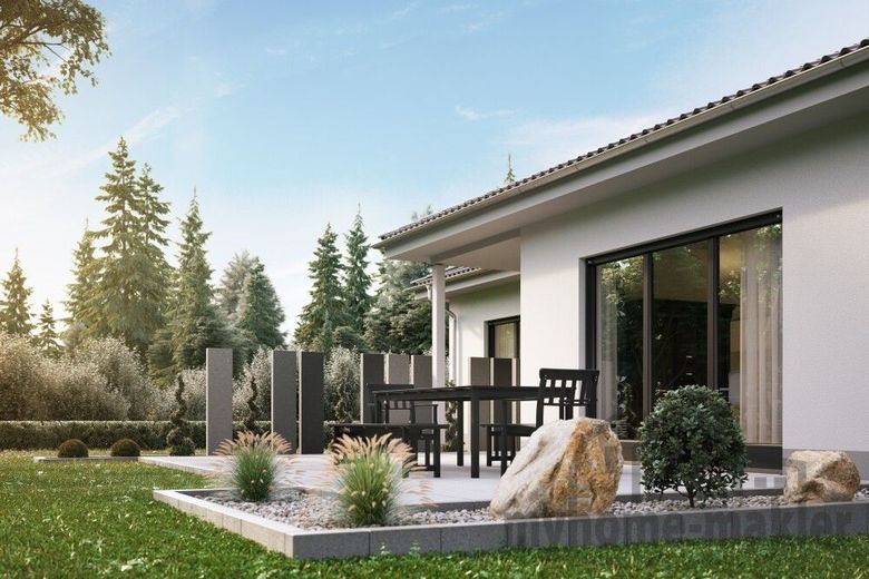 AKTIONSHAUS inklusive Küche: Barrierefreier Massivhaus-Bungalow-schlüsselfertig und zum Festpreis! – Hausansicht 98