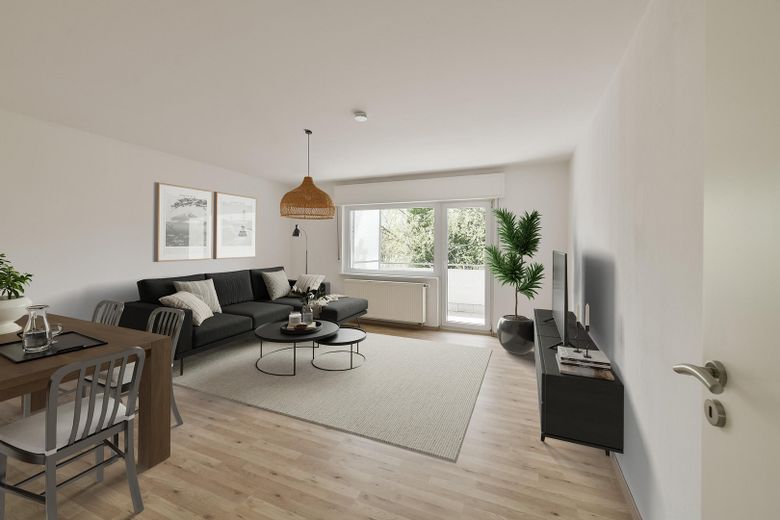 SENZA INTERMEDIARIO & subito libera: appartamento ristrutturato di 3 locali con cucina componibile, KA-Mühlburg – Wohnzimmer