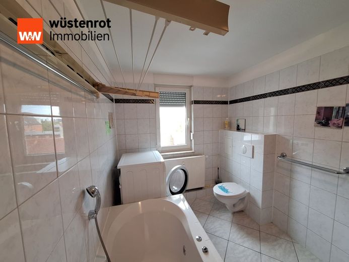 Badezimmer einer 3 Raum Wohnung