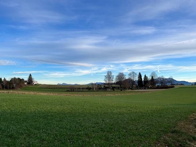 Baugrundstück mit Bergblick in Breitbrunn am Chiemsee – Ausblick Süden