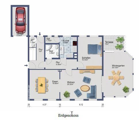 Großzügige helle Altbau-Wohnung in Schleswig - Nähe Schloss Gottorf – Grundriss