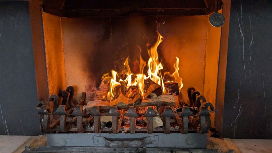 Kamin im Wohnzimmer