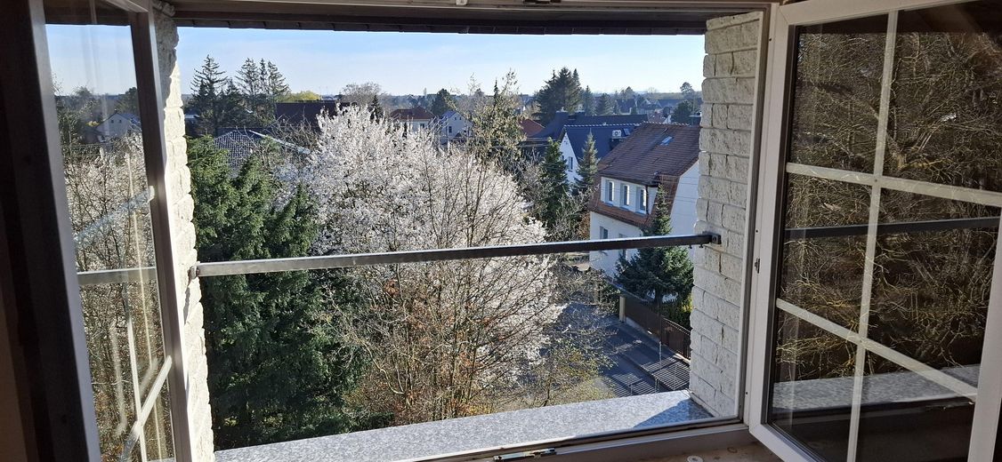möblierte DG-Wohnung in Schkeuditz – ideal als arbeitsbedingte Wohnung – Blick aus dem Fenster