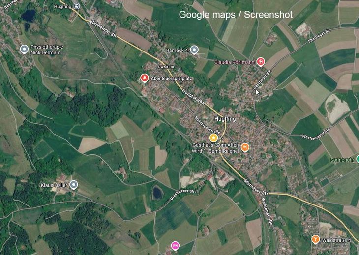 منزل متين لأسرة واحدة إلى أسرتين على قطعة أرض مساحتها 1.078 م² – Google Maps Screenshot