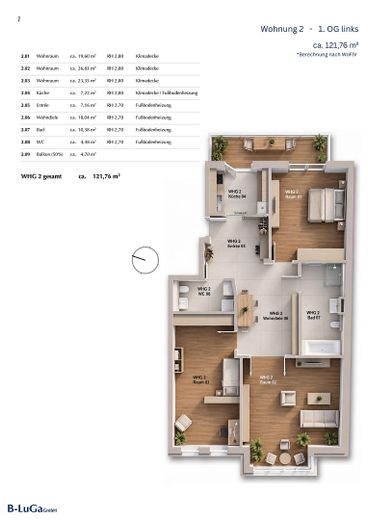 Regenerativ Heizen & Kühlen: Exclusiver Neubau in Alt-Köpenick – vom Eigentümer (Mietkauf möglich) – K6_GR-WHG2-OG1-li