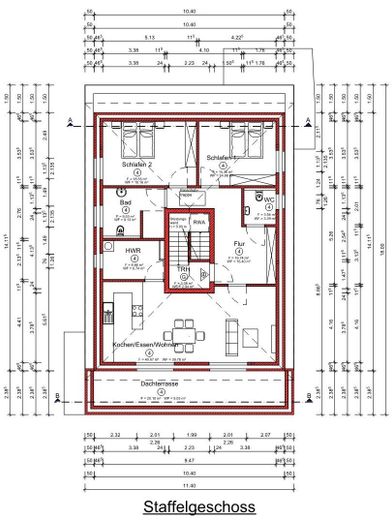 Piękne nowe mieszkanie w centralnej lokalizacji w Lingen (mieszkanie nr 3) – Zeichnung Staffelgeschoss