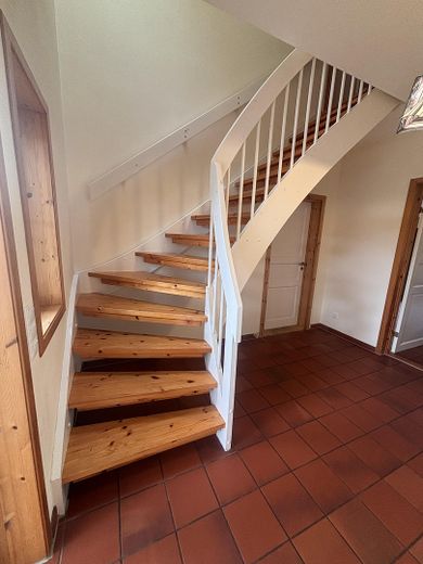 Beautiful Norwegian Wooden House – Offene Treppe