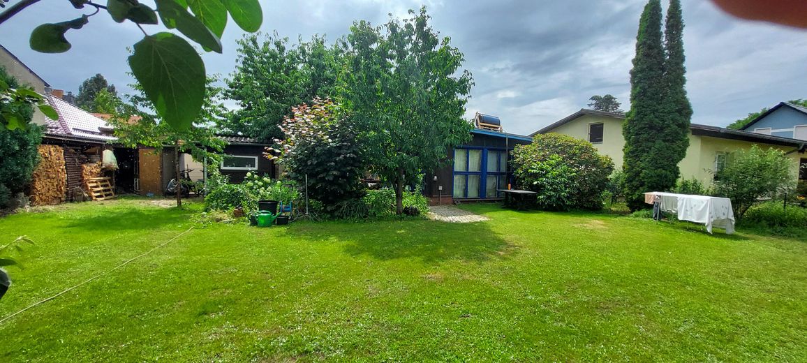 Baugrundstück mit Tinyhaus  I Hangelsberg bei Berlin – Garten Weitwinkel
