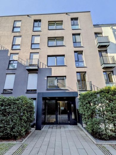 Moderne, helle und energieeffiziente 4-Zimmer-Wohnung mit Tiefgaragenstellplatz und Loggia – Außenansicht Eingangsbereich