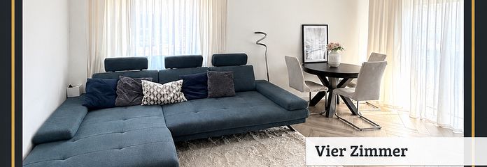 Provisions- & bezugsfrei: Sanierte 4-Zimmer Wohnung mit Klima & Garage – Wohnzimmer