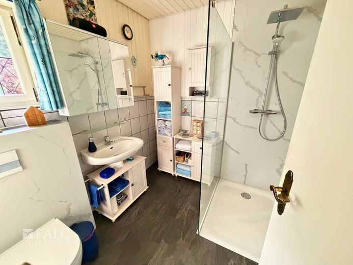 Charmantes Einfamilienhaus mit ELW und weiteren 20qm Zimmern im Untergeschoss mitten in der Natur – Badezimmer im Erdgeschoss