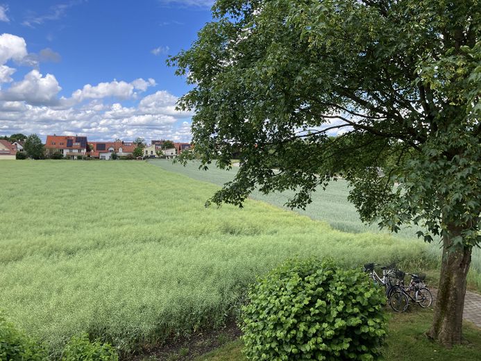 Vrij 2-kamerappartement op aantrekkelijke locatie in Hallbergmoos – Blick auf Garten und Feld