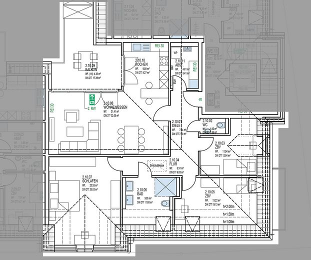 Kerken-Nieukerk'te 121,78m² mülk daire – Grundriss Wohnung 10