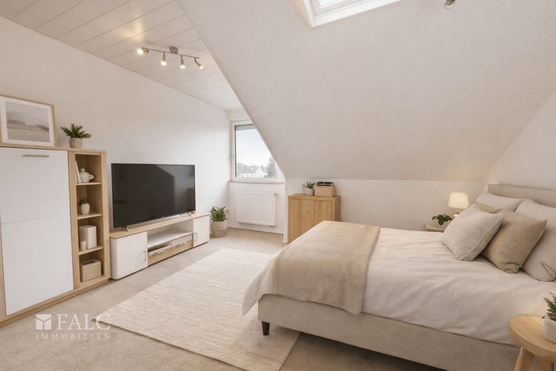 Großzügiges Einfamilienhaus mit Garten, Pool und flexiblen Nutzungsmöglichkeiten in ruhiger Wohnlage – Gästezimmer Dachgeschoss (virtuell aufgewertet)