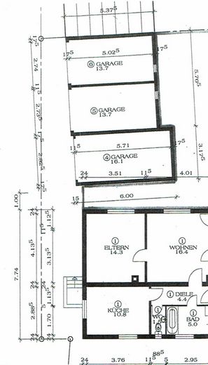 Grundriss Garage Nr.6