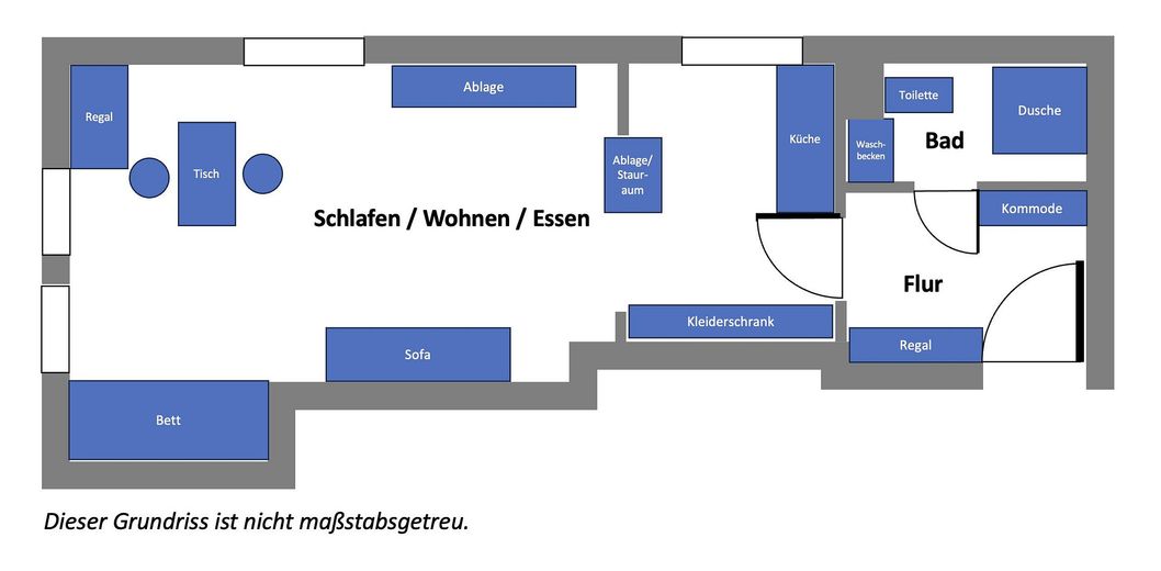 Helle 1-Zimmer-Wohnung mit Burgblick – Top-Lage „Gärten hinter der Veste" – Grundriss